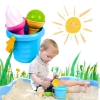 Zestaw do piaskownicy i na plażę  wiaderko, łopatka lody do piasku dla dzieci 6 el