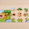 DREWNIANE PUZZLE W RAMCE UKŁADANKA EDUKACYJNA LEW