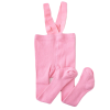 Niemowlęce Prążkowane Rajtuzy Rajstopy Na Szelkach Różowy S 0-6 Mcy