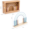Tęcza Arytmetyczna Liczydło metalowe Monetssori Pastel Róż