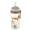 Bidon niekapek z rurką i odważnikiem 350ml PIESKI