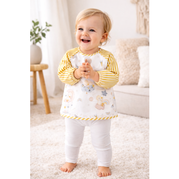 Elegancki Śliniaczek do Jedzenia z rękawami Premium