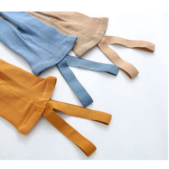 Niemowlęce Prążkowane Rajtuzy Rajstopy Na Szelkach Niebieskie M 6-12 Mcy