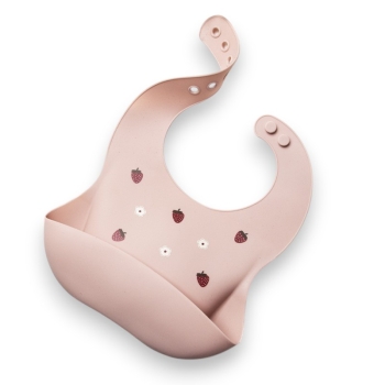 Elastyczny Śliniak Silikonowy Z Miseczką Śliniaczek Z Kieszonką  Miękki Wodoodporny Zmywalny