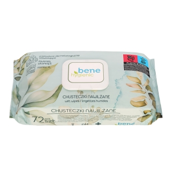 AKUKU BH0900 Chusteczki nawilżane BENE HYGIENIC z Alantoiną Kojące 72 szt.