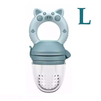 Gryzak Do Podawania Pokarmu W Etui Na Owoce I Warzywa Niebieska  Świnka Smoczek L 8 M+