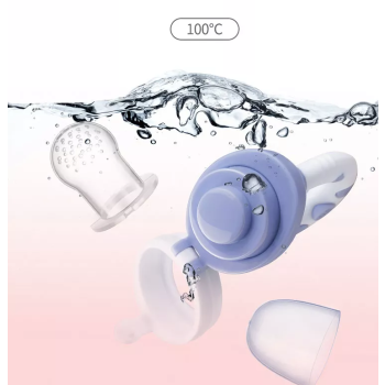 Gryzak Do Podawania Pokarmu W Etui Na Owoce I Warzywa Niebieska  Świnka Smoczek L 8 M+