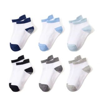 Zestaw 6 Par Skarpetki Dziecięce Antypoślizgowe Abs Bawełniane Stopki M 12-36Mcy