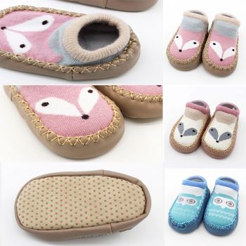 Miękkie Buciki Do Żłobka Przedszkola Kapcie Dziecięce Z Podeszwą Antypoślizgową Skarpetki Buty Niechodki 13Cm 6 -12Mcy Eu 18/19