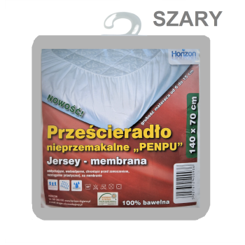 Wodoodporne Prześcieradło Ochronne Jersey Do Łóżka Dziecięcego Z Gumką Premium 70X140 Cm Szary