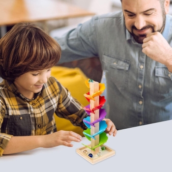 Zabawka Drewniany kulodrom zręcznościowy Tor Kulkowy Montessori