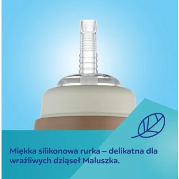 Bidon niekapek z rurką i odważnikiem 350ml PIESKI