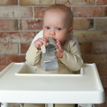 Bidon Z Chowaną Słomką I Uchwytami 300Ml  Miś