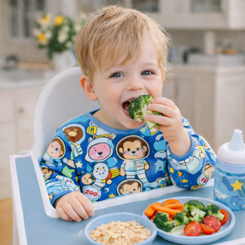 Elegancki Śliniaczek do Jedzenia z rękawami Premium