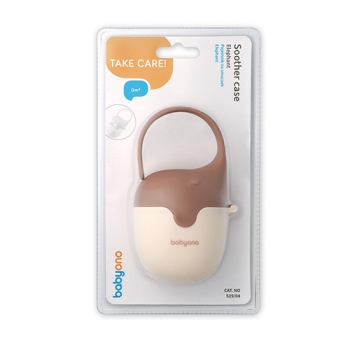 B.O.529/04 Pojemnik na smoczek na 2 smoczki z uchwytem Słonik beżowy