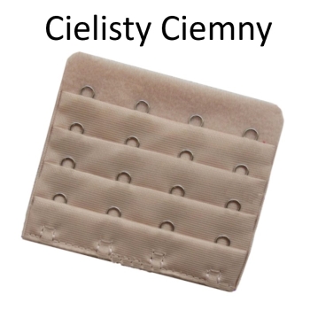 Przedłużka Do Biustonosza Stanika 4 Na 4 Rzędy Haftki Cielisty Ciemny