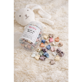 Zestaw Spineczek Do Włosów Spinki Klamerki Krabiki Żabki 50 Sztuk Serca