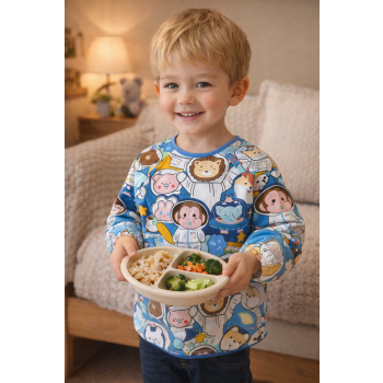 Elegancki Śliniaczek do Jedzenia z rękawami Premium