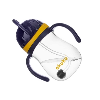 Innowacyjny Bidon Ze Słomką Obciążeniową  Z Odważnikiem Blue/Yellow Kubek Niekapek 280Ml