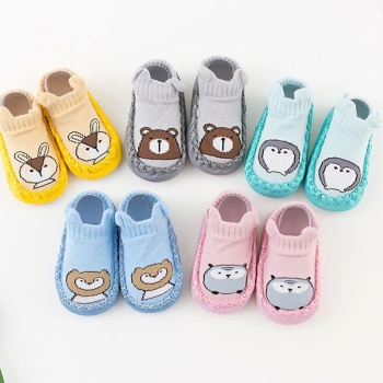 Miękkie Buciki Do Żłobka Przedszkola Kapcie Dziecięce Z Podeszwą Antypoślizgową Skarpetki Buty Niechodki 12Cm 0-6Mcy Eu 16/17
