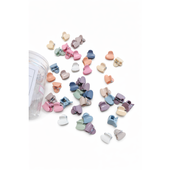 Zestaw Spineczek Do Włosów Spinki Klamerki Krabiki Żabki 50 Sztuk Serca