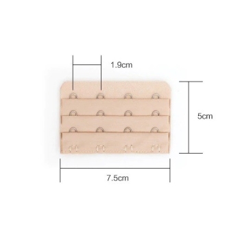 Przedłużka Do Biustonosza Stanika 4 Rzędy Haftki Cielisty