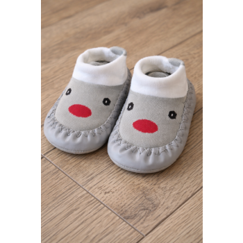 Miękkie Buciki Do Żłobka Przedszkola Kapcie Dziecięce Z Podeszwą Antypoślizgową Skarpetki Buty Niechodki 13Cm 6 -12Mcy Eu 18/19