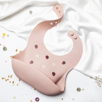 Elastyczny Śliniak Silikonowy Z Miseczką Śliniaczek Z Kieszonką  Miękki Wodoodporny Zmywalny