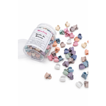 Zestaw Spineczek Do Włosów Spinki Klamerki Krabiki Żabki 50 Sztuk Serca