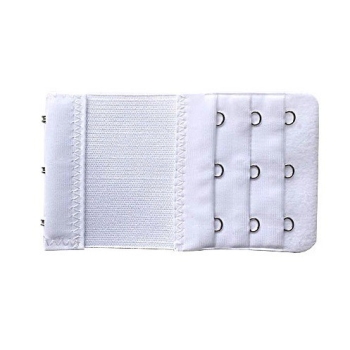 Szeroka Przedłużka Do Biustonosza Stanika Z Gumką 3 Rzędy Haftki  Biały