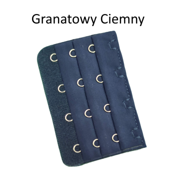 Przedłużka Do Biustonosza Stanika 4 Rzędy Haftki Granatowy Ciemny