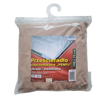 Wodoodporne Prześcieradło Ochronne Jersey Do Łóżka Dziecięcego Z Gumką Premium 70X140 Cm Brąz