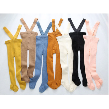 Niemowlęce Prążkowane Rajtuzy Rajstopy Na Szelkach Czarne M 6-12Mcy