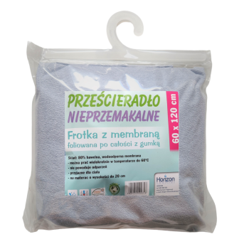 Wodoodporne Prześcieradło Ochronne Frotte Do Łóżeczka Niemowlęcego Z Gumką Premium 60X120 Cm Szary