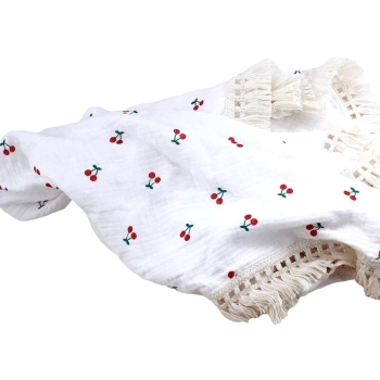 Niemowlęcy Kocyk Muślinowy Duży Otulacz Organiczny Xxl 100X120Cm