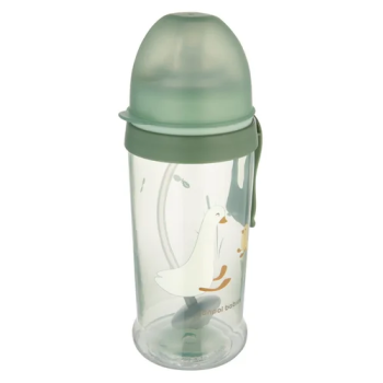 Bidon niekapek z rurką i odważnikiem 350ml Goose Gąski