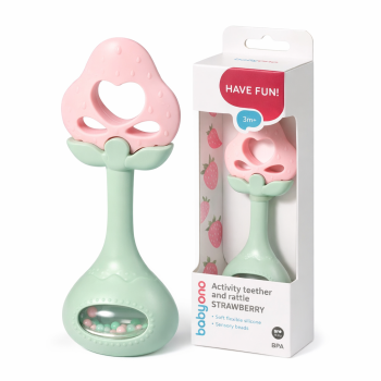 B.O.499/03 Edukacyjny gryzak z grzechotką STRAWBERRY