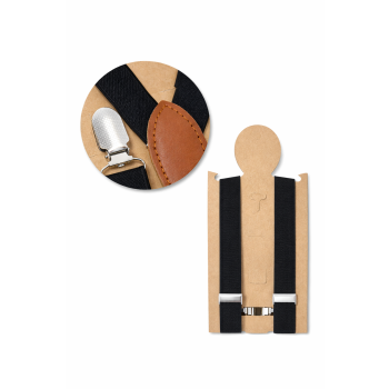 Szerokie Szelki Dla Chłopca Regulowane 1-8Lat Czarne