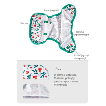 PIELUSZKA WIELORAZOWA PIELUCHA DLA NOWORODKA OTULACZ NB  Łąka