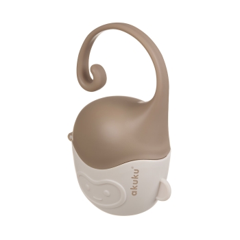 Etui Na Smoczek Pokrowiec Beżowa Małpka Brązowy Pojemnik Na Dwa Smoczki