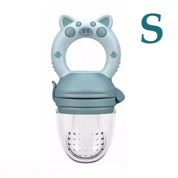 Gryzak Do Podawania Pokarmu W Etui Na Owoce I Warzywa Niebieska Świnka Smoczek S 4 M+