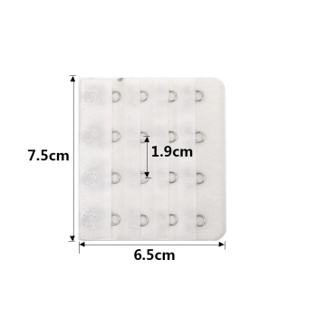 Przedłużka Do Biustonosza Stanika 4 Na 4 Rzędy Haftki Biały