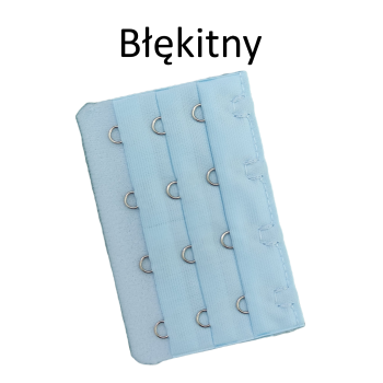 Przedłużka Do Biustonosza Stanika 4 Rzędy Haftki Błękitny