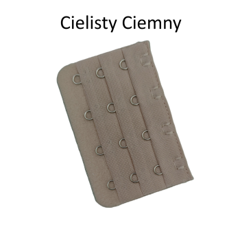 Przedłużka Do Biustonosza Stanika  4 Rzędy Haftki Cielisty Ciemny